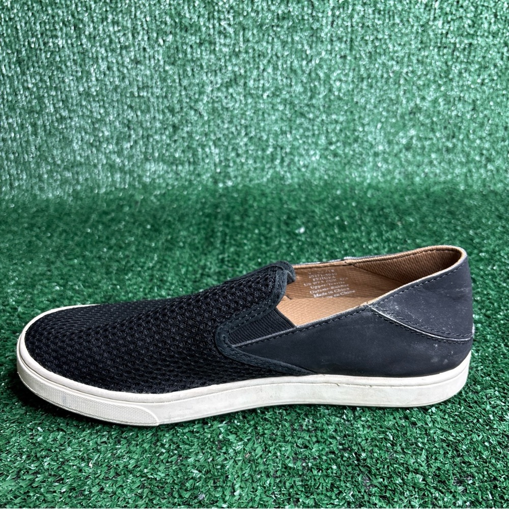 OluKai Pehuea Womens Size 7.5 Black Mesh Slip On Casual Shoes Sneakers - Picture 7 of 12